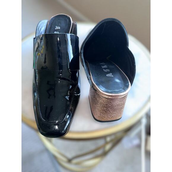 ASKA Women's Patent Leather Mid Heel Mules - 100% Exclusive - Picture 5 of 8